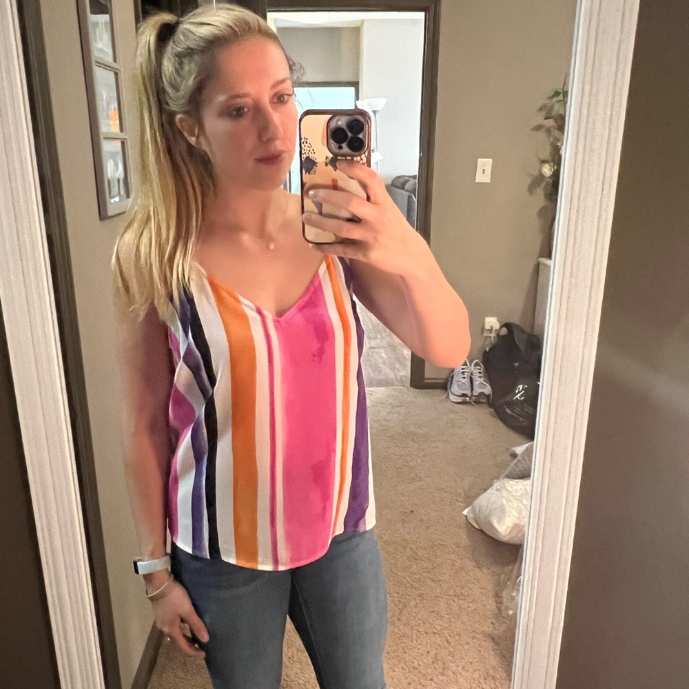Multicolor Striped Cami Top